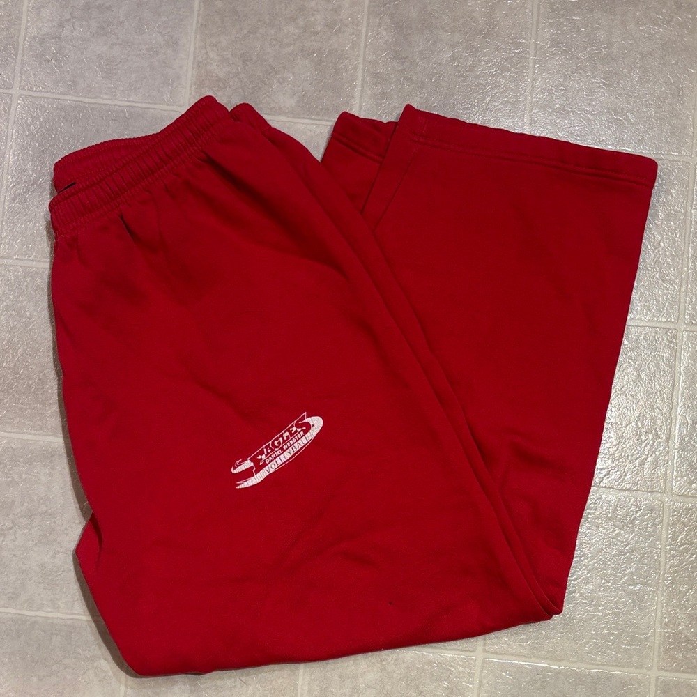 Red Sweatpants with Logo